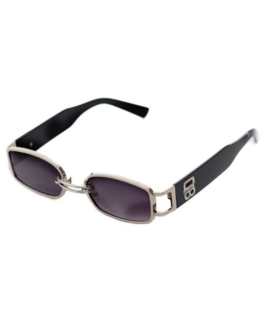 In Touch Солнцезащитные очки с цепочкой в комплекте Солнечные Защита UV400 Коллекция 2023 Прямоугольные брендовые черные позолота