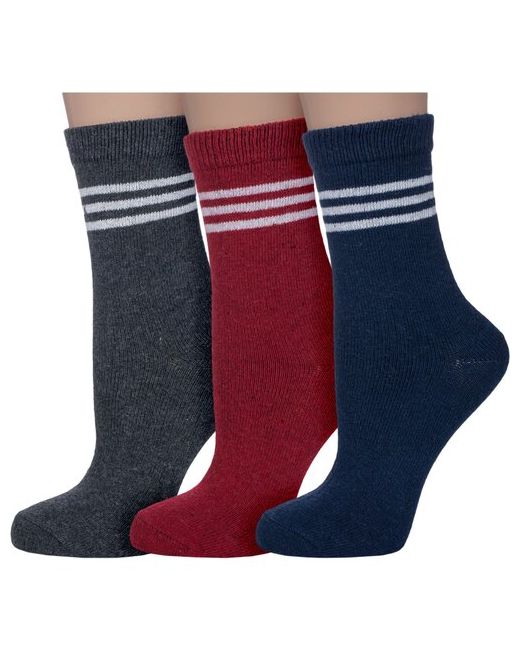 Hobby Line Комплект из 3 пар женских теплых носков 6199-06 микс 8 размер 36-40