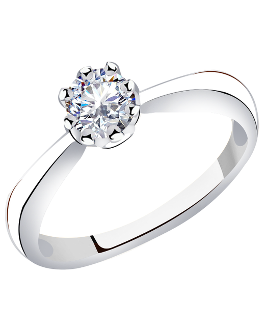 Diamant-Online Помолвочное кольцо из белого золота Александра с Swarovski кл3280-62сб размер 185