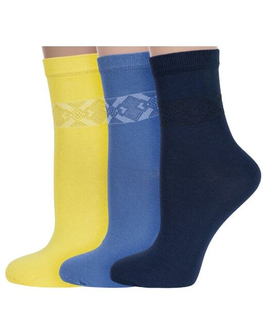 RuSocks Комплект из 3 пар женских носков Орудьевский трикотаж микс 18 размер 23-25 39