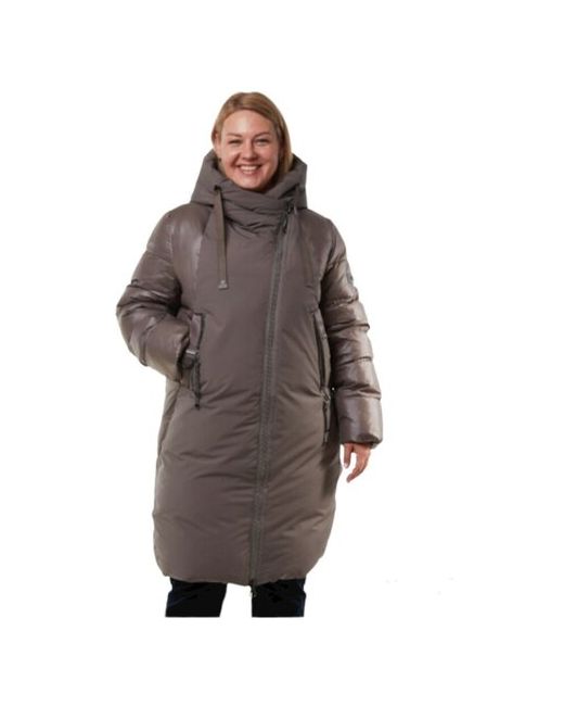 Lora Duvetti Куртка зимняя удлиненная с капюшоном размер 50
