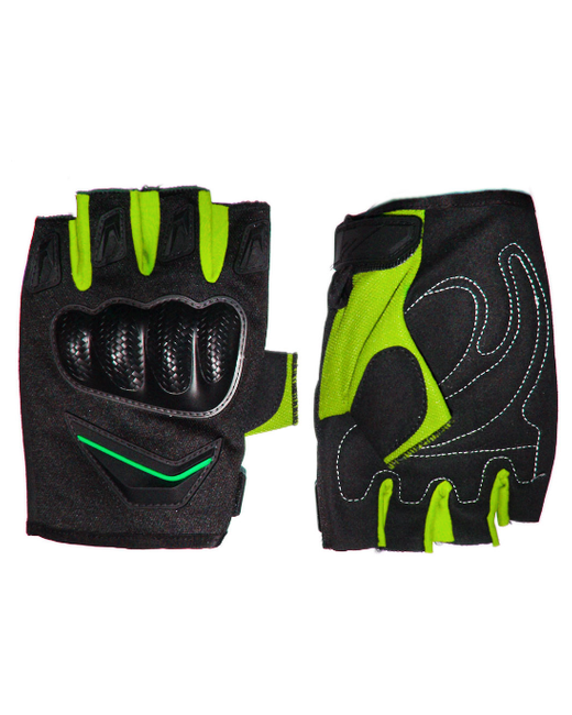 Sprinter Велосипедные перчатки с пластмассовым усилением черно-зеленый