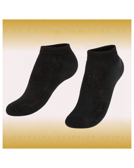 P2P Online хлопковые укороченные носки спортивные футисы. Короткие носочки. 3 черные пары
