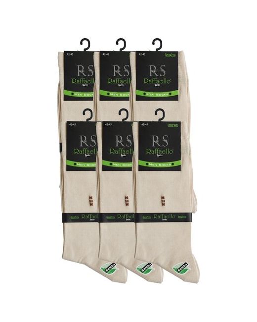 Raffaello Socks Носки Raffaello из бамбука черные высокие размер 42-45 комплект 6 пар