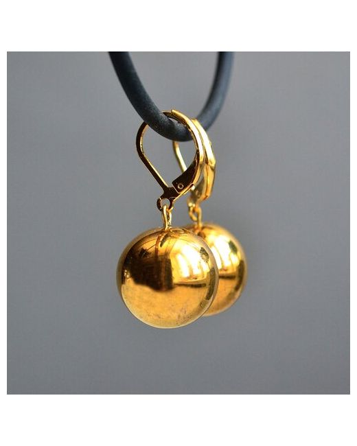 Tularmodel Серьги шары 15 мм золотые