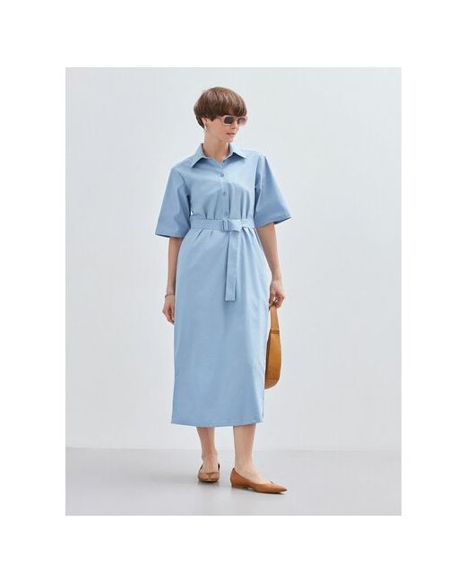 Beexist Платье-рубашка голубого цвета XL