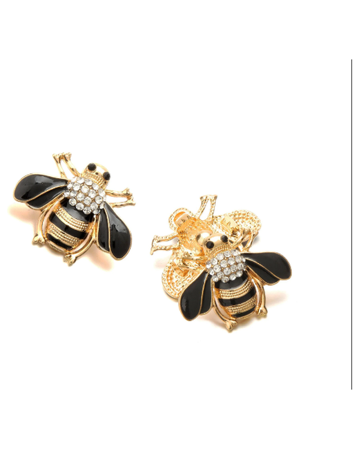 Fashion Jewelry Брошь декоративная со стразами Пчела 30х25м