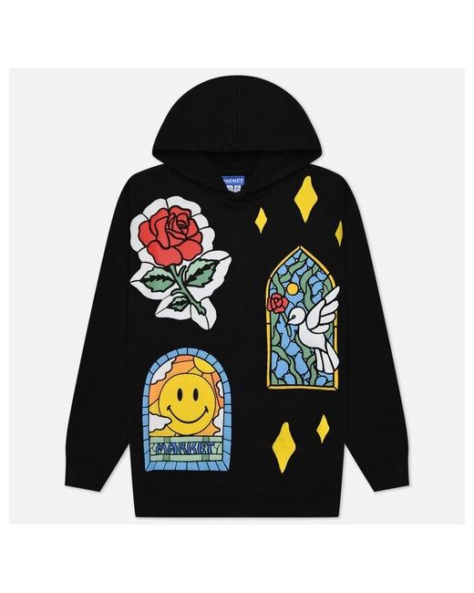 Market толстовка Smiley Cathedral Glass Hoodie Размер S