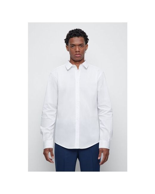 Befree Рубашка классическая прямая из хлопковой ткани 2329544317-50-XL черный размер XL