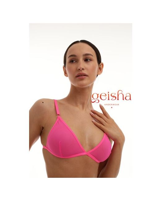 Geisha ТОП бюстгальтер розовый из сетки/M/95 полиэстер 5 эластан