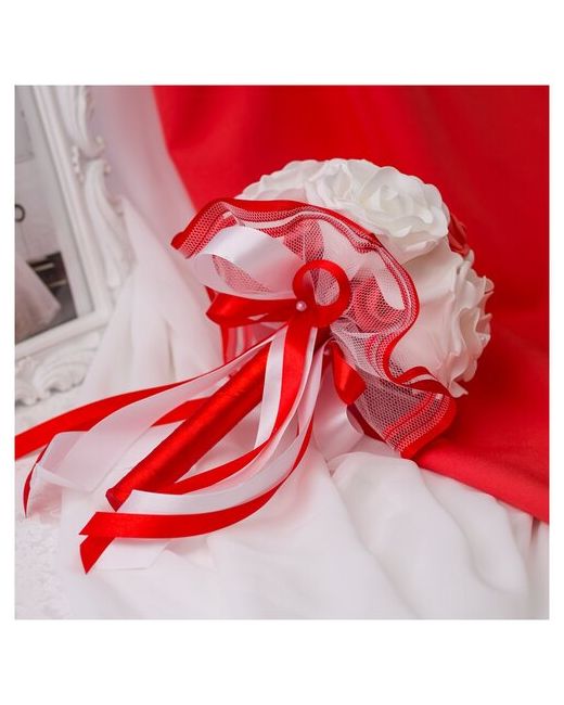 Свадебная мечта Букет-дублер невесты на свадебное торжество Красный стиль
