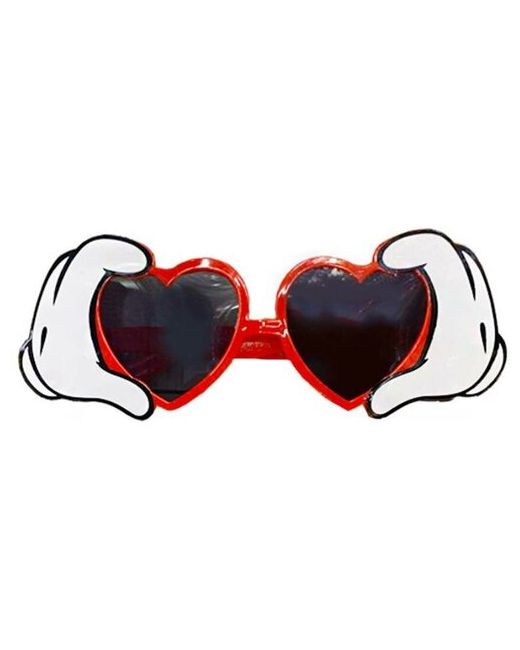 Riota Карнавальные очки для праздника Сердечки в руках 22 х 9 см