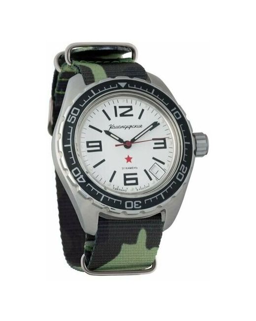 Восток наручные часы Командирские 020716-floragreen нейлон камо зеленая флора