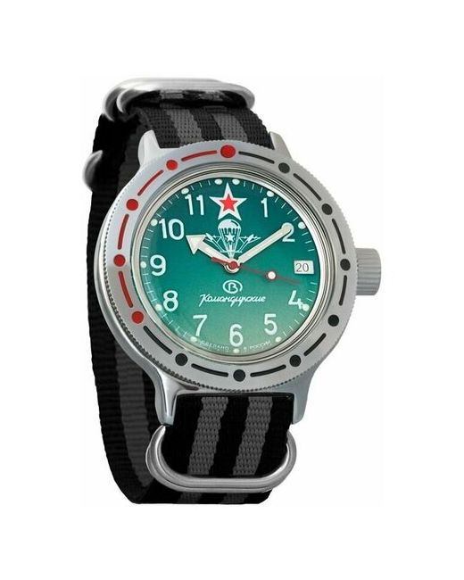 Восток наручные часы Амфибия 420307-black-grey нейлон черный