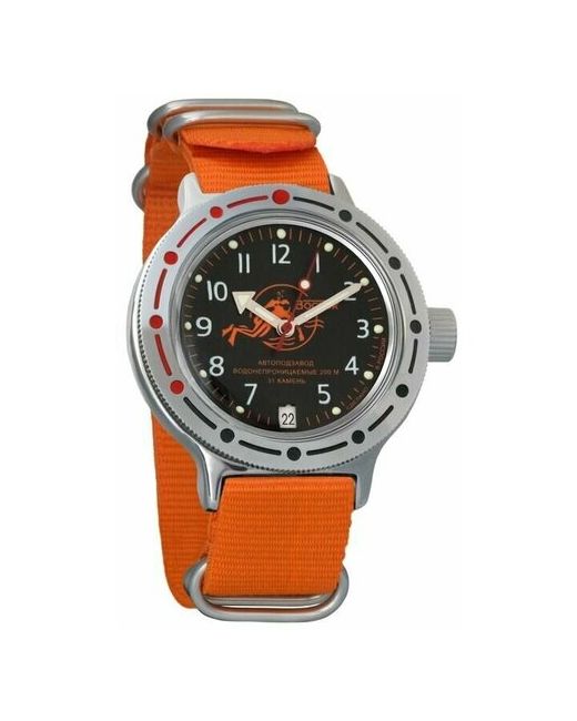 Восток наручные часы Амфибия 420380-orange нейлон