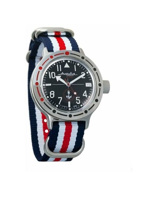 Восток наручные часы Амфибия 420959-tricolor5 нейлон триколор 5 полос