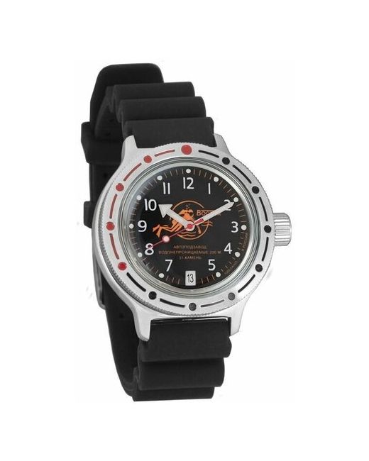 Восток наручные часы Амфибия 420380-resin-black полиуретан