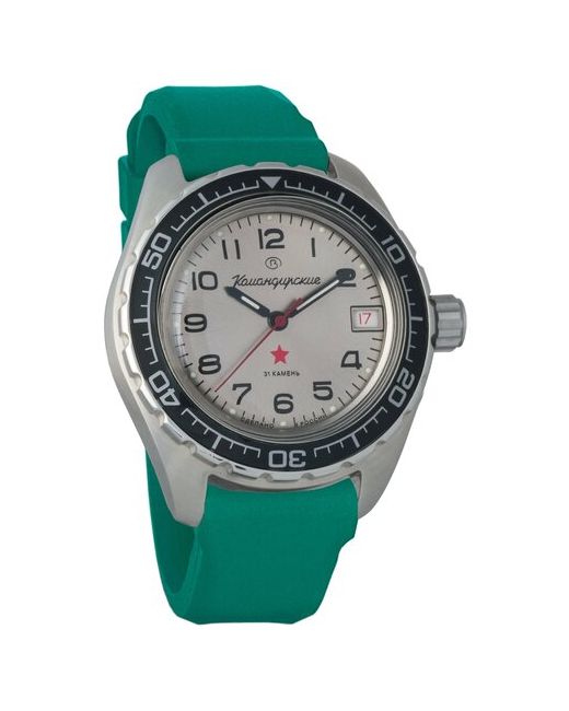 Восток наручные часы Командирские 020708-resin-green полиуретан