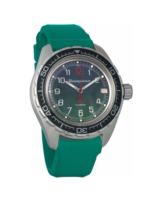 Восток наручные часы Командирские 020711-resin-green полиуретан