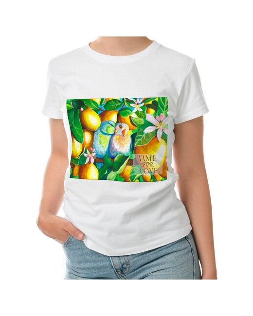 Roly футболка Попугаи в лимонах. Время для любви S темно-