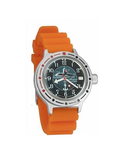 Восток наручные часы Амфибия 420831-resin-orange полиуретан