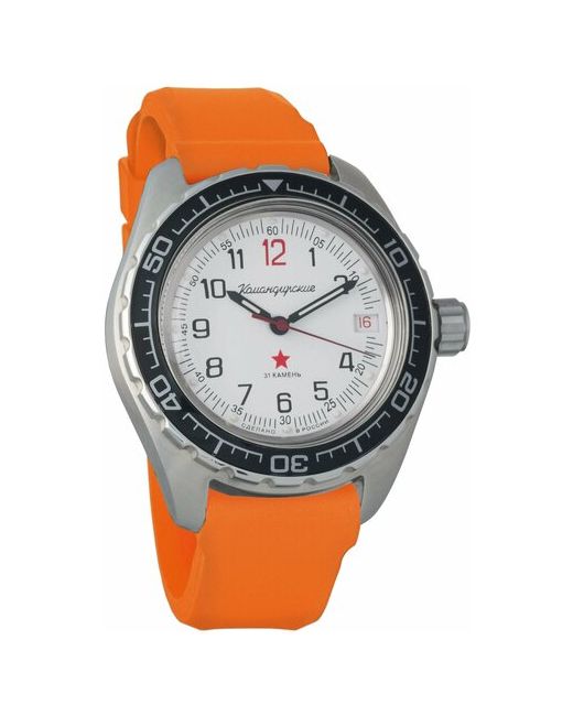 Восток наручные часы Командирские 020712-resin-orange полиуретан