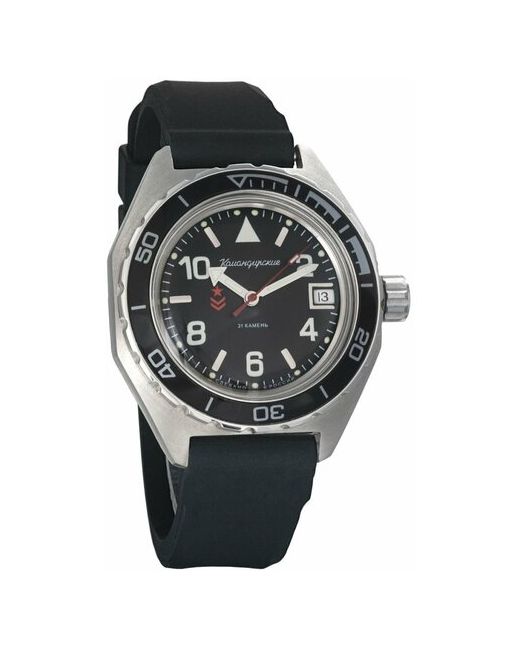 Восток наручные часы Командирские 650536-resin-black полиуретан
