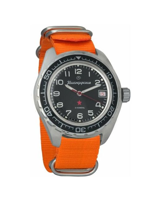 Восток наручные часы Командирские 020706-orange нейлон