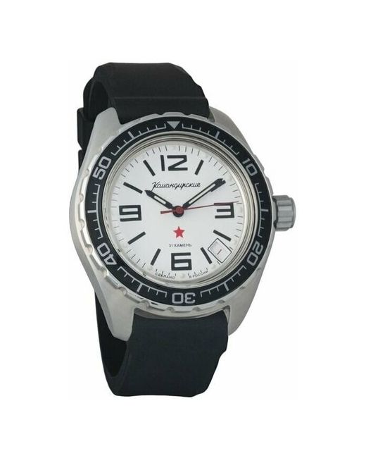 Восток наручные часы Командирские 020716-resin-black полиуретан