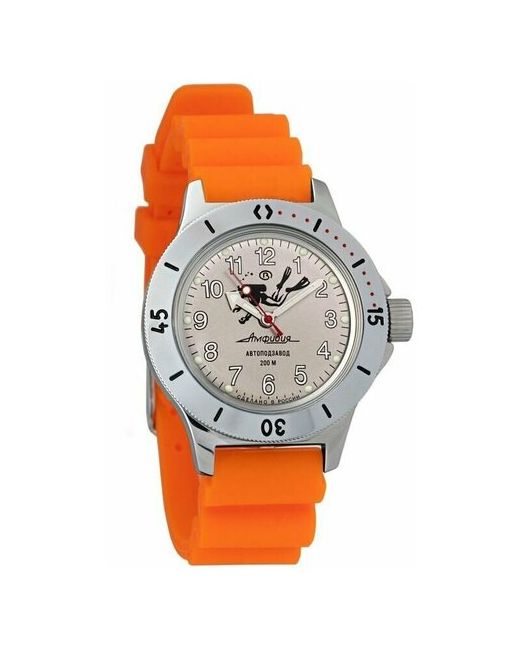 Восток наручные часы Амфибия 120658-resin-orange полиуретан