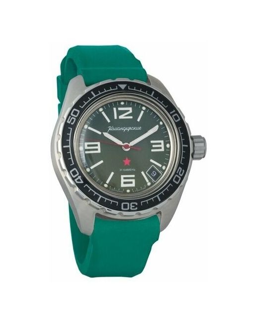 Восток наручные часы Командирские 020715-resin-green полиуретан