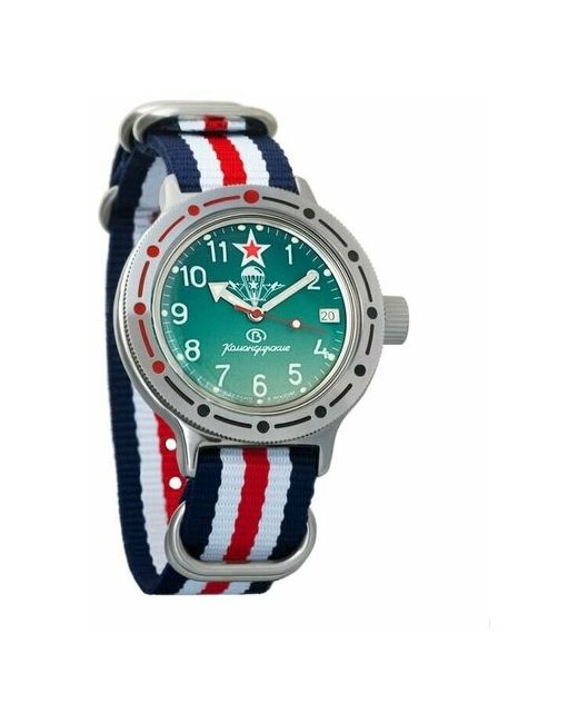 Восток наручные часы Амфибия 420307-tricolor5 нейлон триколор 5 полос