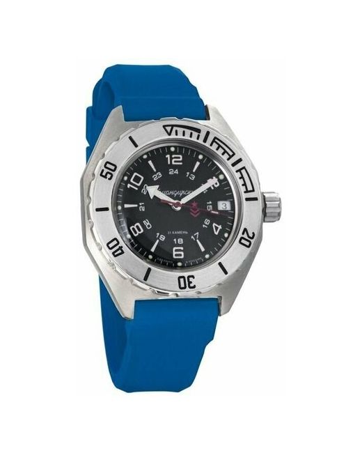 Восток наручные часы Командирские 650538-resin-blue полиуретан