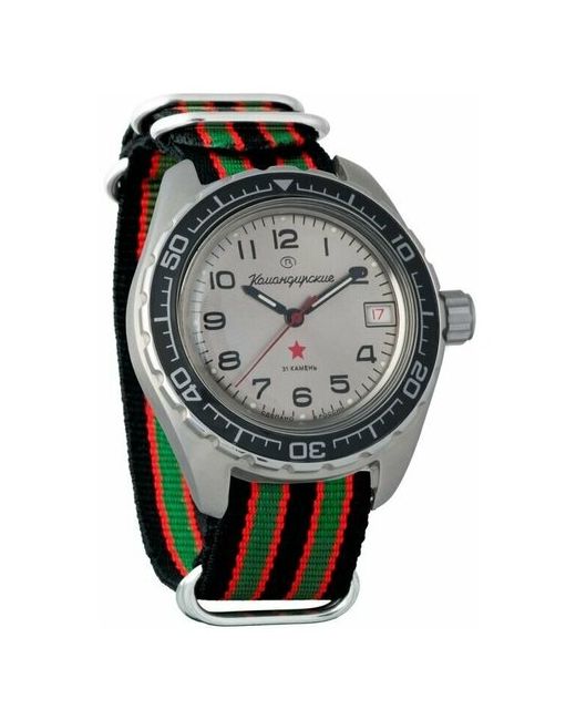 Восток наручные часы Командирские 020708-multicolor нейлон мультиколор