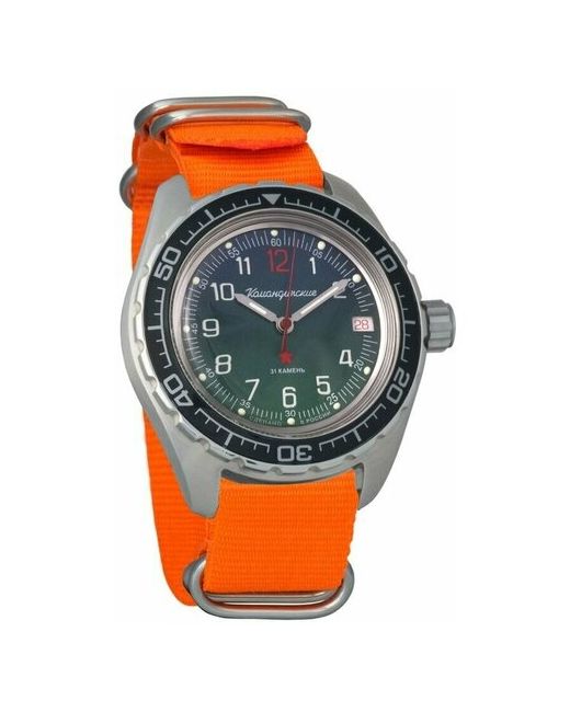 Восток наручные часы Командирские 020711-orange нейлон