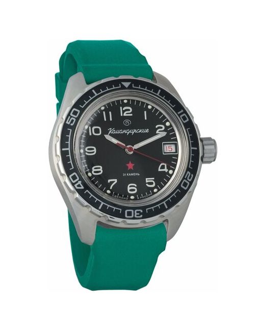 Восток наручные часы Командирские 020706-resin-green полиуретан