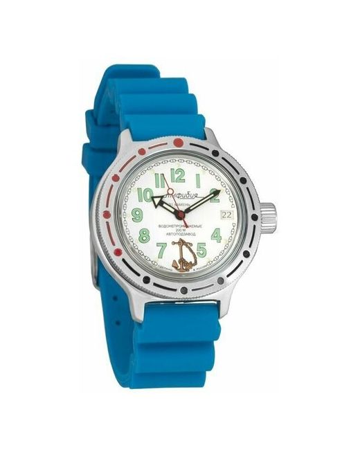 Восток наручные часы Амфибия 420381-resin-blue полиуретан синий