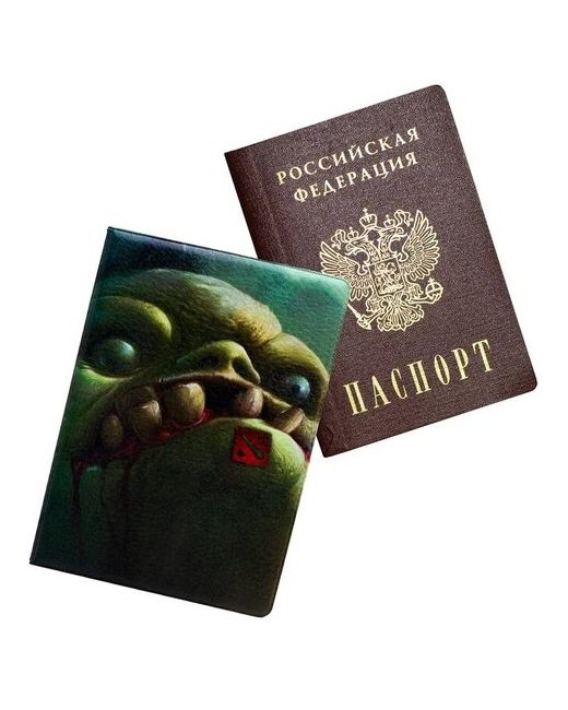 Keks Обложка чехол на паспорт Пудж Дота2 Pudge Dota2