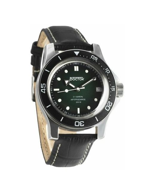 Восток наручные часы Амфибия 13026A-leather-black натуральная кожа
