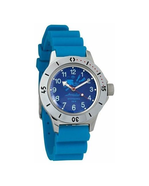 Восток наручные часы Амфибия 120656-resin-blue полиуретан синий