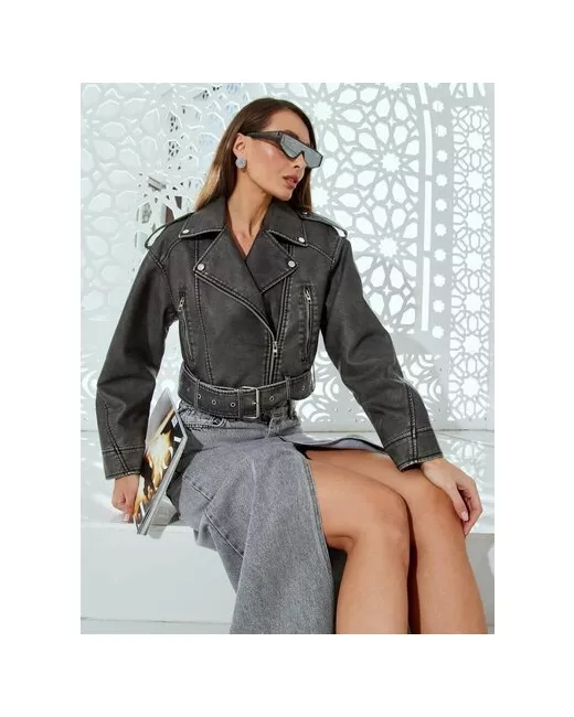 Sartori Dodici Кожаная куртка экокожа короткая модная легкая весенняя косуха летняя укороченная оверсайз для девушек и демисезон