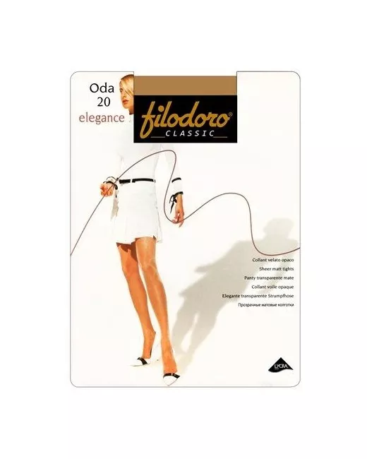Filodoro Колготки классические classic Oda 20 Elegance размер V nero
