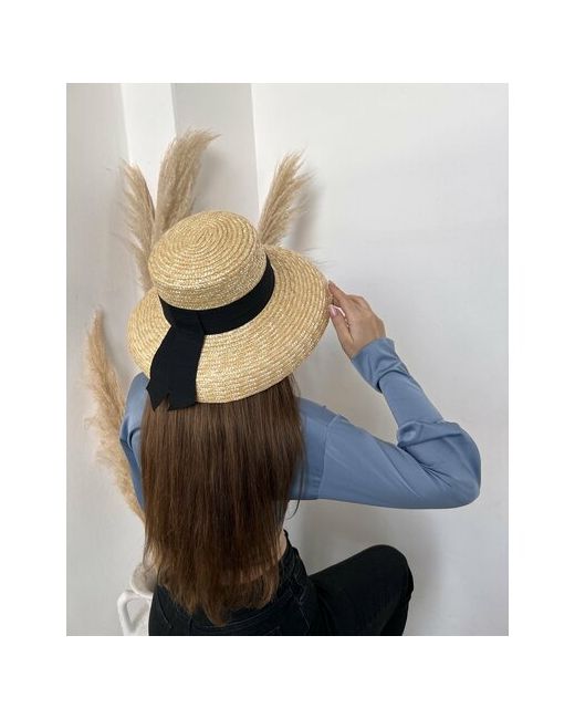 Own Accessories Шляпа с черной лентой летняя пляжная Трендовая шляпа широкими полями