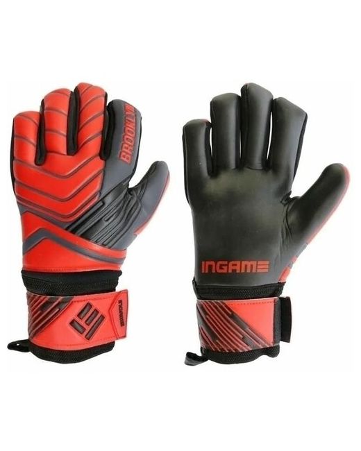Ingame Вратарские перчатки Brooklyn футбольные для вратаря черно-красные р.