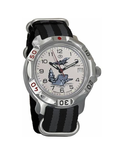 Восток наручные часы Командирские 811817-black-grey нейлон черный