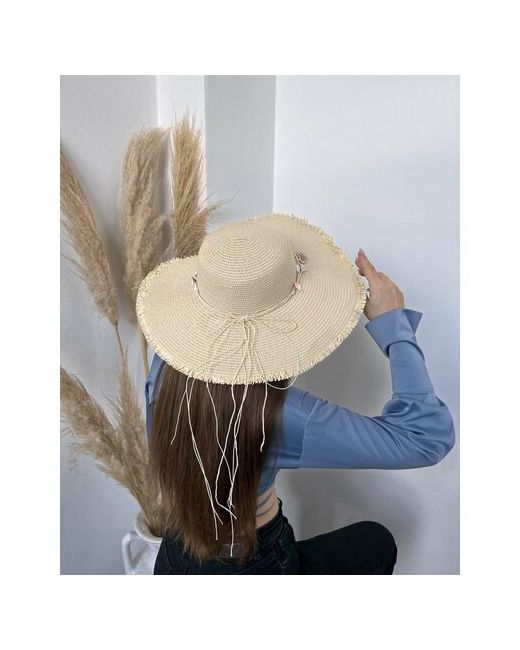 Own Accessories Шляпа с черной лентой летняя пляжная Трендовая шляпа широкими полями