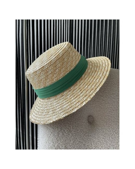 Own Accessories шляпа Шляпа летняя c зеленой лентой пляжная Трендовая с широкими полями