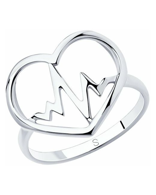 Sklv Кольцо из серебра в форме сердца 94013089 размер 19