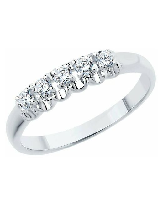 SOKOLOV Diamonds Кольцо из белого золота с бриллиантами 1011773 размер 15