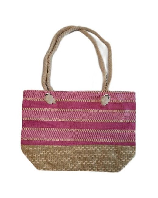Rossini Пляжная сумка Полоска 30х45х12 см универсальная яркая расцветка ткань хлопок на молнии шопер для отдыха и фитнеса